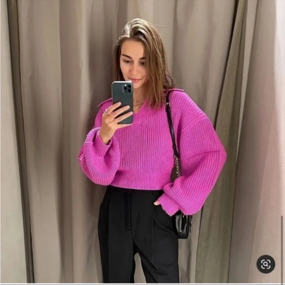 Zara Balloon Sleeve Knit Sweater Size Small​​​​